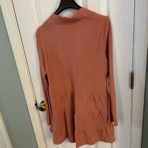 Simply Southern long sleeve light weight open front cardigan with tiered hem.